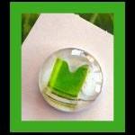 Magnet - Green Beer - 1 Inch Glass Circle - St...