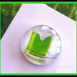 Magnet - Green Beer - 1 Inch Glass Circle - St...