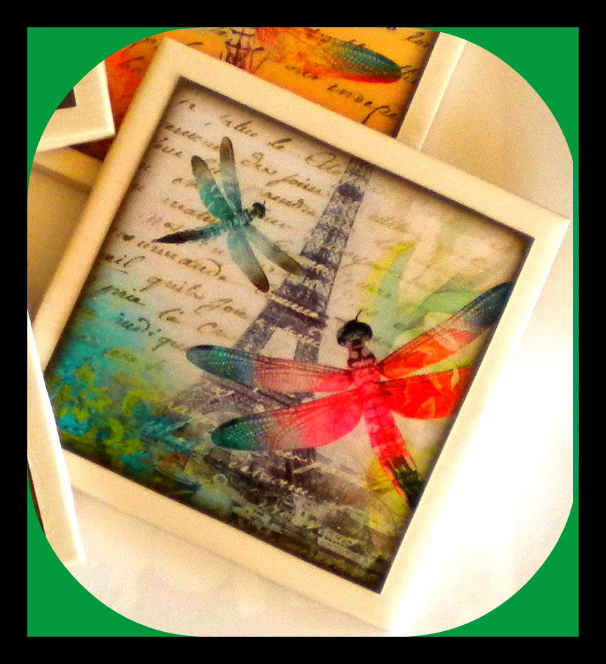 Coaster - Ceramic Tile - Dragonflies In Paris