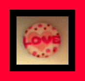 Magnet - Love - 1 Inch Glass Circle - Valentine's Day, Weddings
