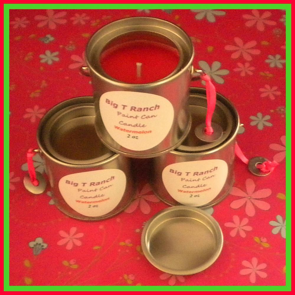 Candle - Paint Can Soy Candle - Juicy Watermelon Scented - 2 Oz