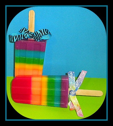 Rainbow Soapsicles - Popsicle Soaps - Party Favors Set Of 6 --- 6 Scents In Each One