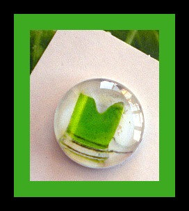 Magnet - Green Beer - 1 Inch Glass Circle - St. Patrick's Day