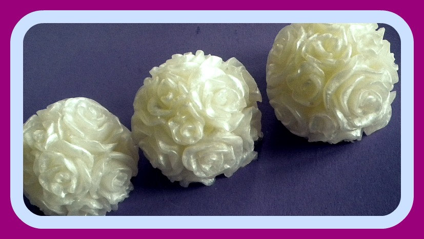 Soap - Rose Flower Soaps - Made With Goat's Milk - Set Of 3 - Weddings, Winter Decorations, Party Favors, Table Decorations