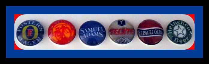 Beer - Magnet Set Of 6 - 1 Inch Domed Glass Circles